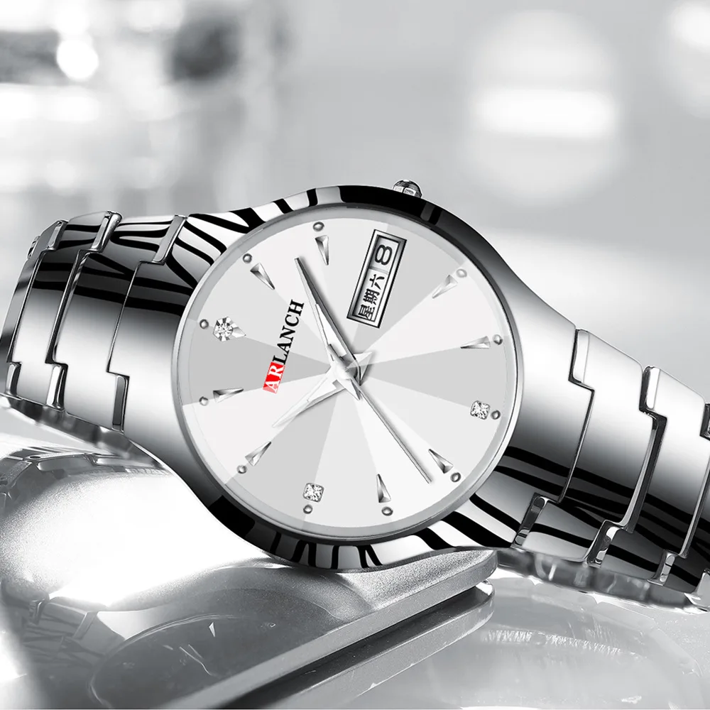 Роскошные мужские наручные Модные кварцевые часы светящиеся водонепроницаемые