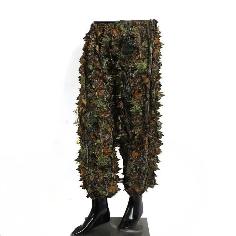 

Hunting Ghillie Suit 3D Camo Bionic Leaf Linen Hunting Clothes Camouflage Jungle Woodland Birdwatching Poncho Hunting Clothing1