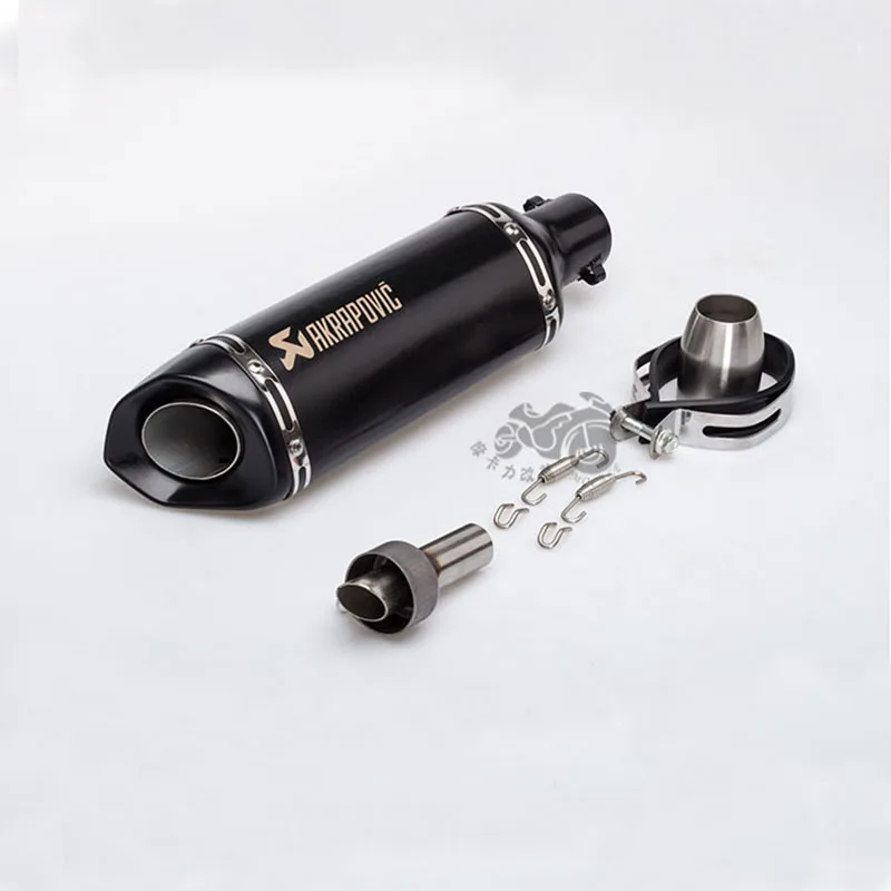 51 мм мотоцикл Akrapovic Модифицированная выхлопная труба косой маленький шестиугольный алюминиевый сплав нержавеющая сталь имитация углеродного волокна