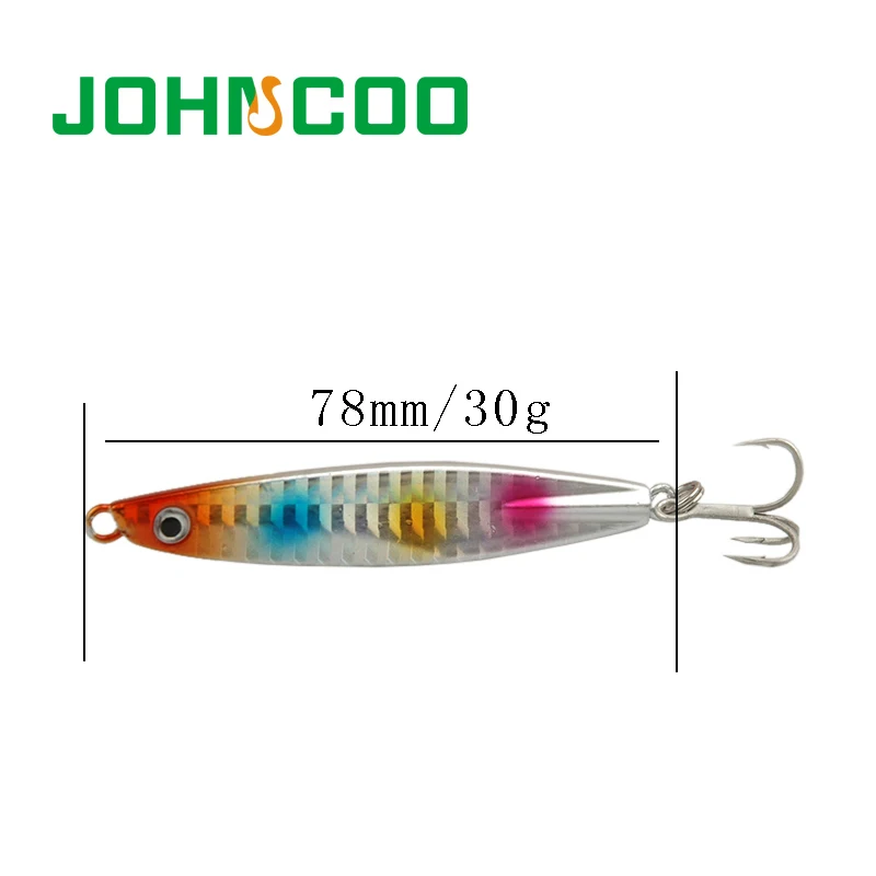 1pc 78mm 30g Metal Lures with Treble Hook Fishing Lure Spoon Hard Bait | Спорт и развлечения