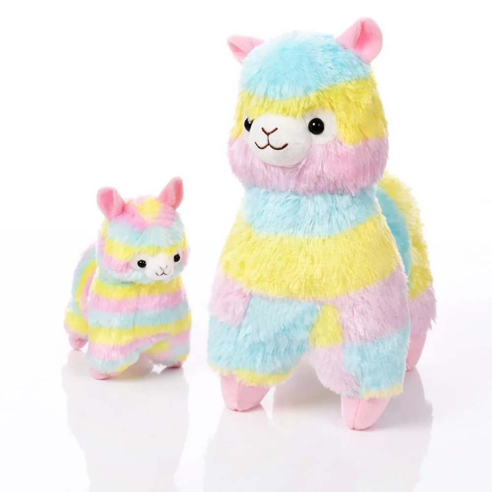 Милый брелок для ключей из альпаки Радуга Alpacasso Kawaii овечка лама мягкая плюшевая игрушка кукла рождественский подарок подвеска плюшевый брелок для ключей