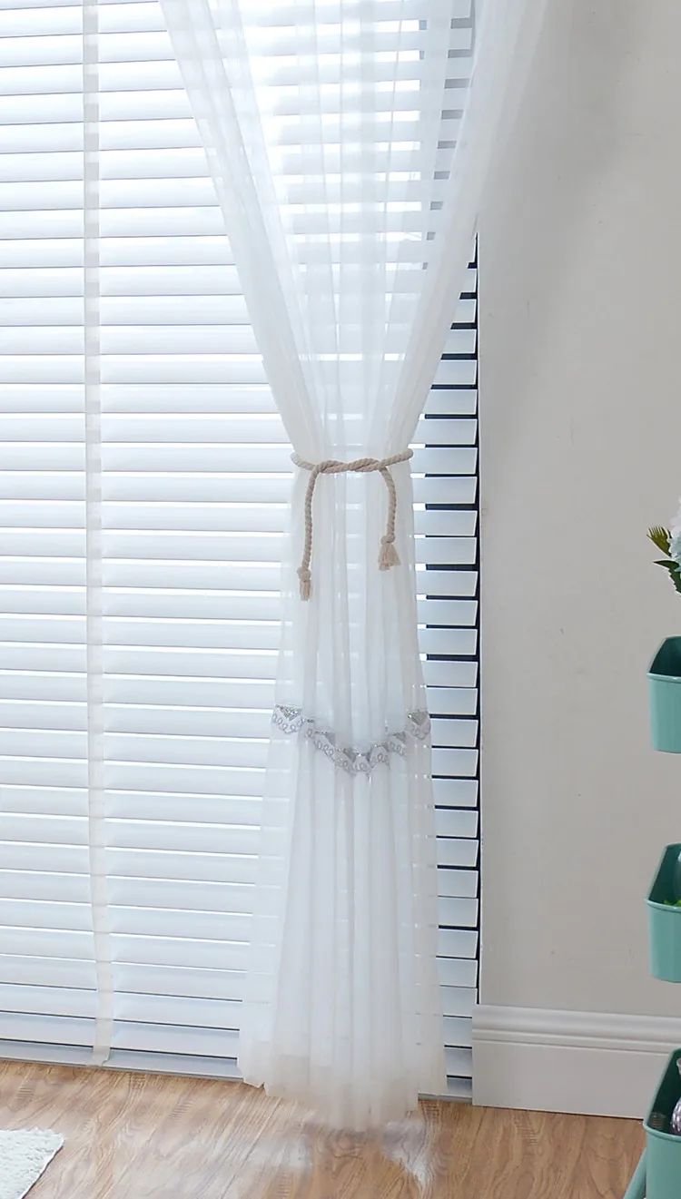 Latest Cheap Popular Sequin Lace White Tulle Curtain for Living Room Shiny Voile Sheer Window Treatment for Kitchen Bedding Room