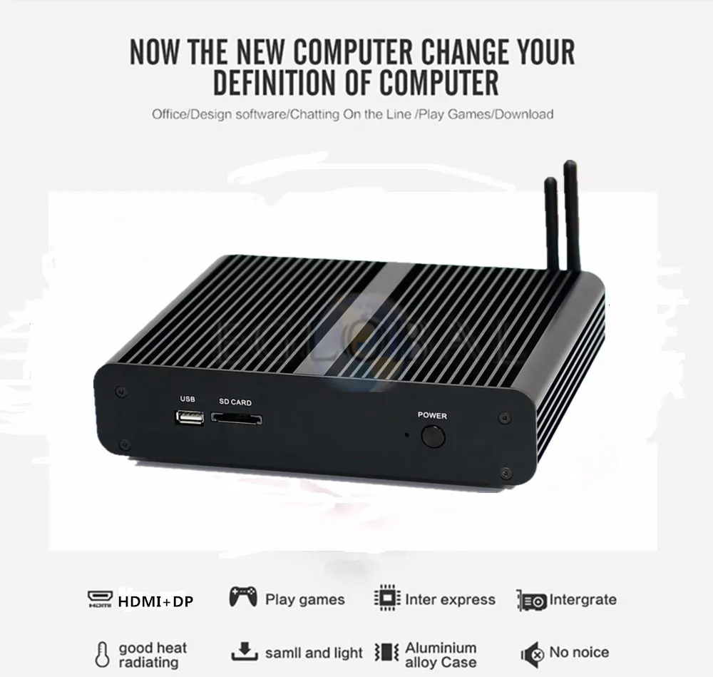 Eglobal Мини ПК 6th поколения процессор Core I7 6500U 6600U Intel Nuc безвентиляторный мини ПК Windows10 Desktop системный блок компьютера ТВ коробка DP