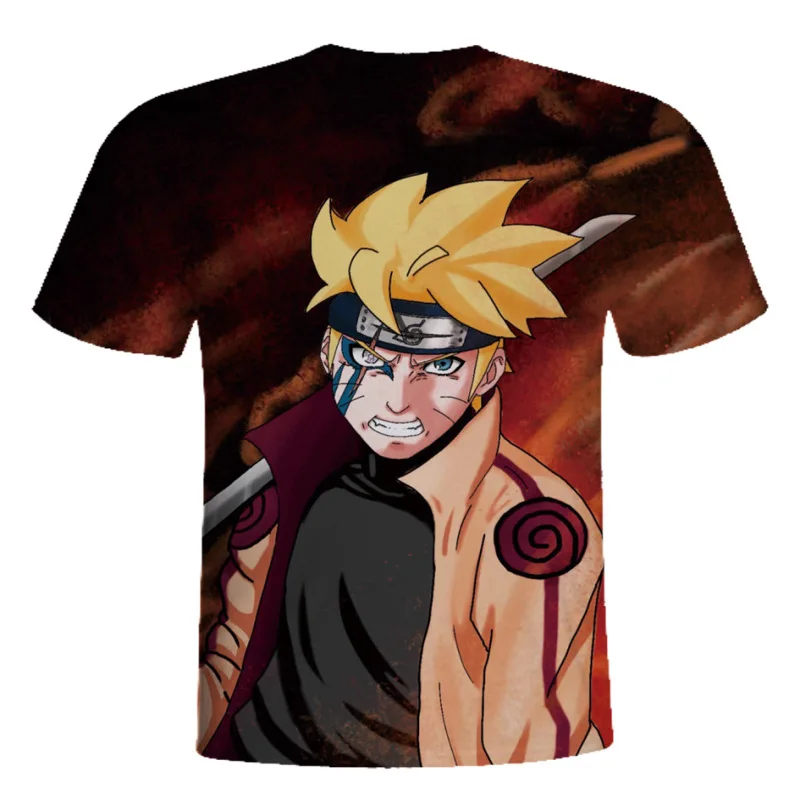 2018 Новое поступление uzumaki Naruto 3D принт футболка Для мужчин топы с короткими