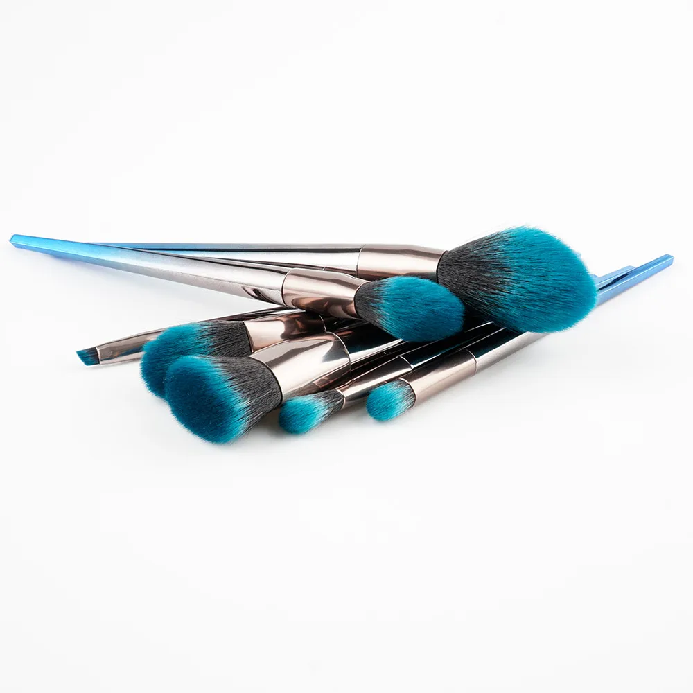 Новые 7 шт алмазные кисти для макияжа набор большой рыбий хвост основа кисть