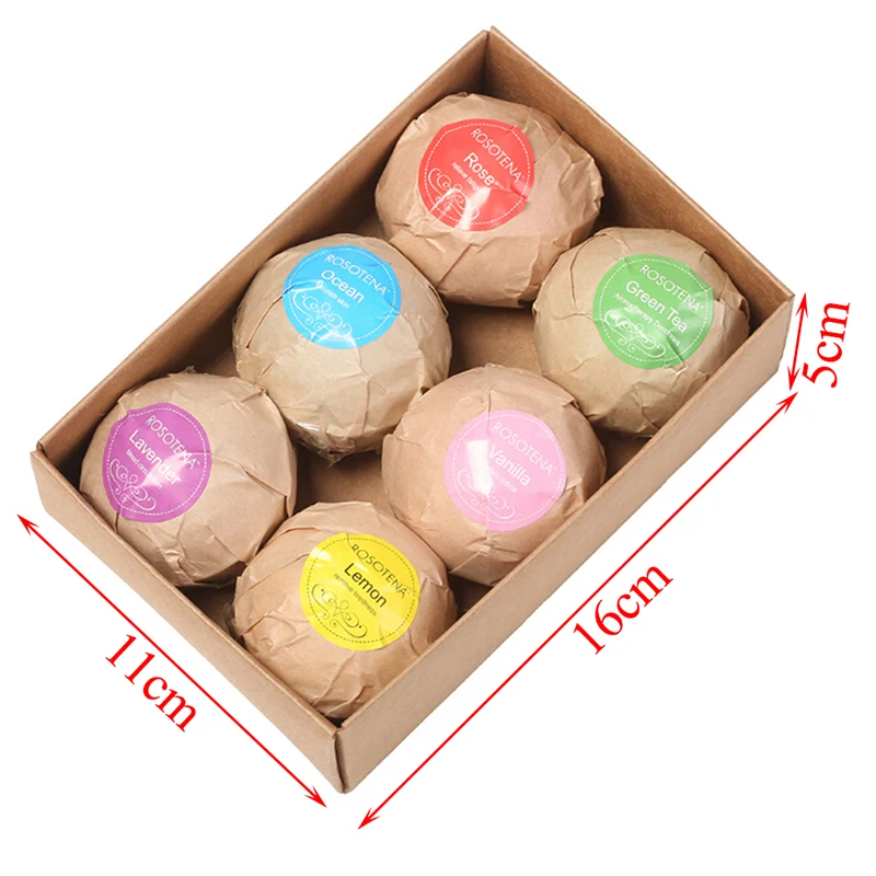 6 шт. снятие стресса натуральные Пузырьковые Бомбочки для душа соль ванны эфирное