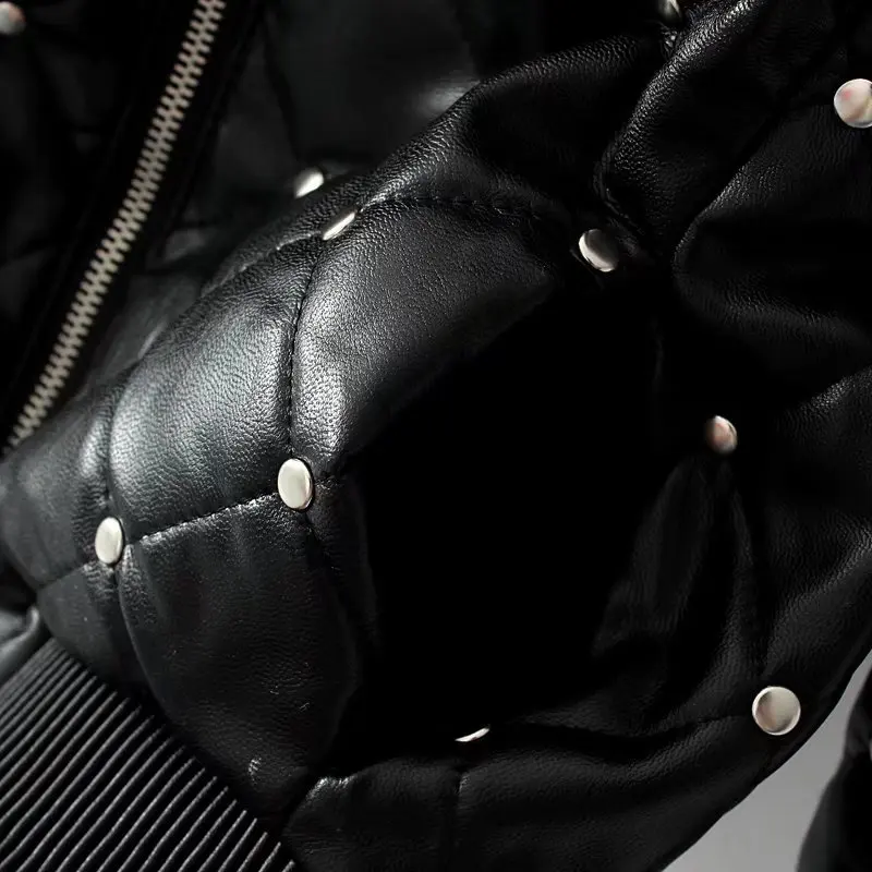 Женская куртка из искусственной кожи пальто 2018 осенне-Весенняя мода крутые