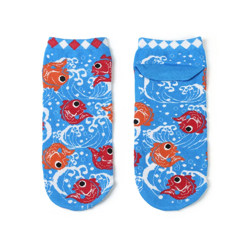 Новые женские хлопковые носки с изображением из мультфильма Lucky Cat, милые короткие носки с котятами, японские модные креативные забавные носки, Тапочки - Цвет: 2