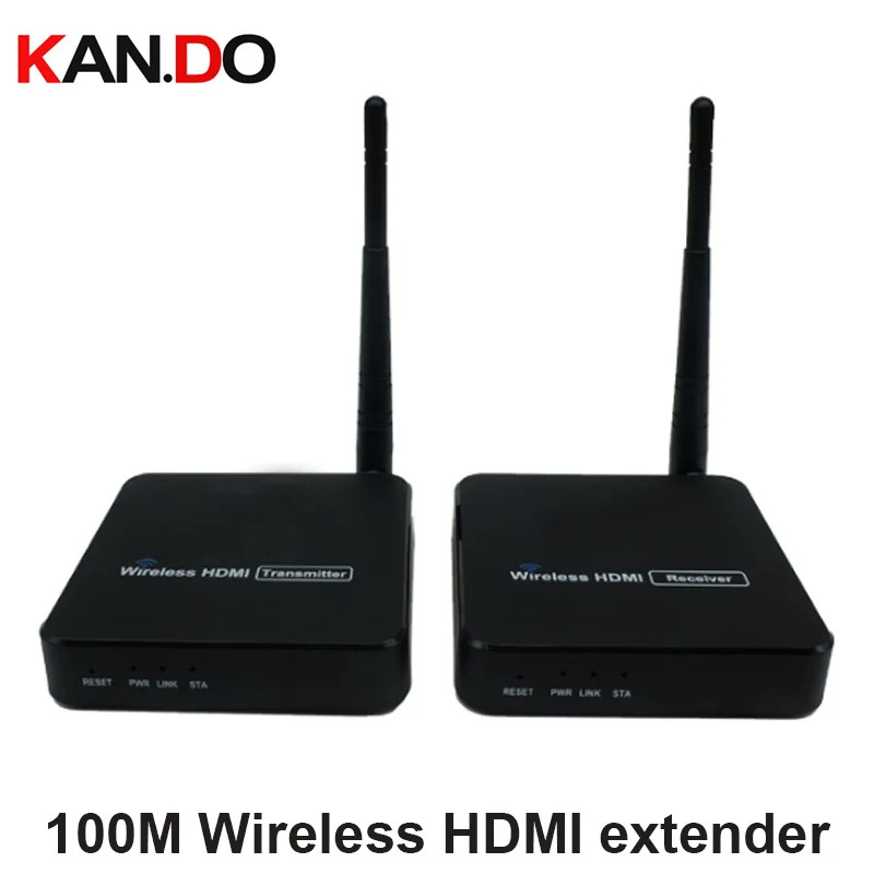 HBT 216 100 м Беспроводной HDMI удлинитель передатчик приемник kit до м/328ft поддерживает