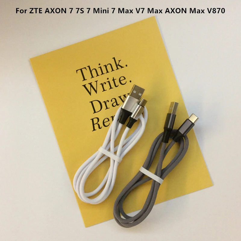 1 м 2 тканевый USB кабель для ZTE AXON 7 7S Mini Max V7 V870 передачи данных и быстрой зарядки