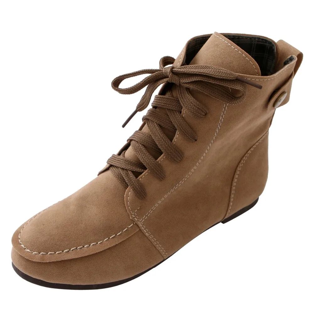 Женские ботинки martin красные ботильоны на плоской подошве со шнуровкой и круглым