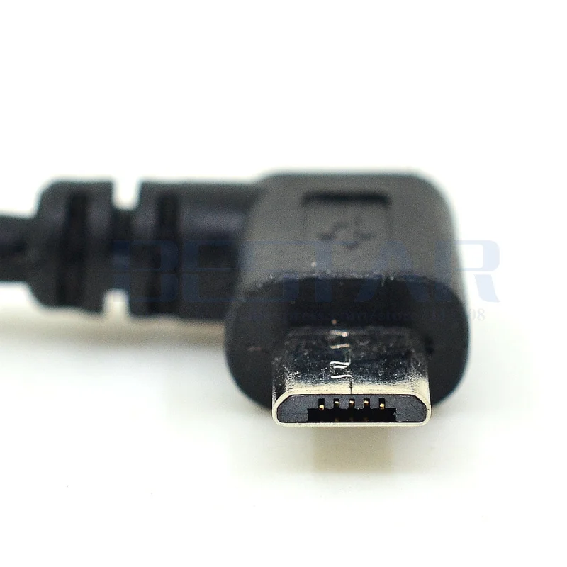 Вверх вниз влево вправо под углом 90 градусов USB Micro штекер к зарядный кабель 25 см 50