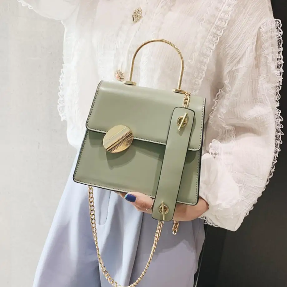 Элегантная женская сумка тоут с металлическим кольцом новинка 2019 дизайнерская