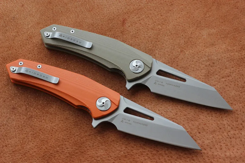 Нож MIKER AIOROSU Fengshen серии TORNADO Tornado 440C со стальным лезвием и рукояткой G10 для