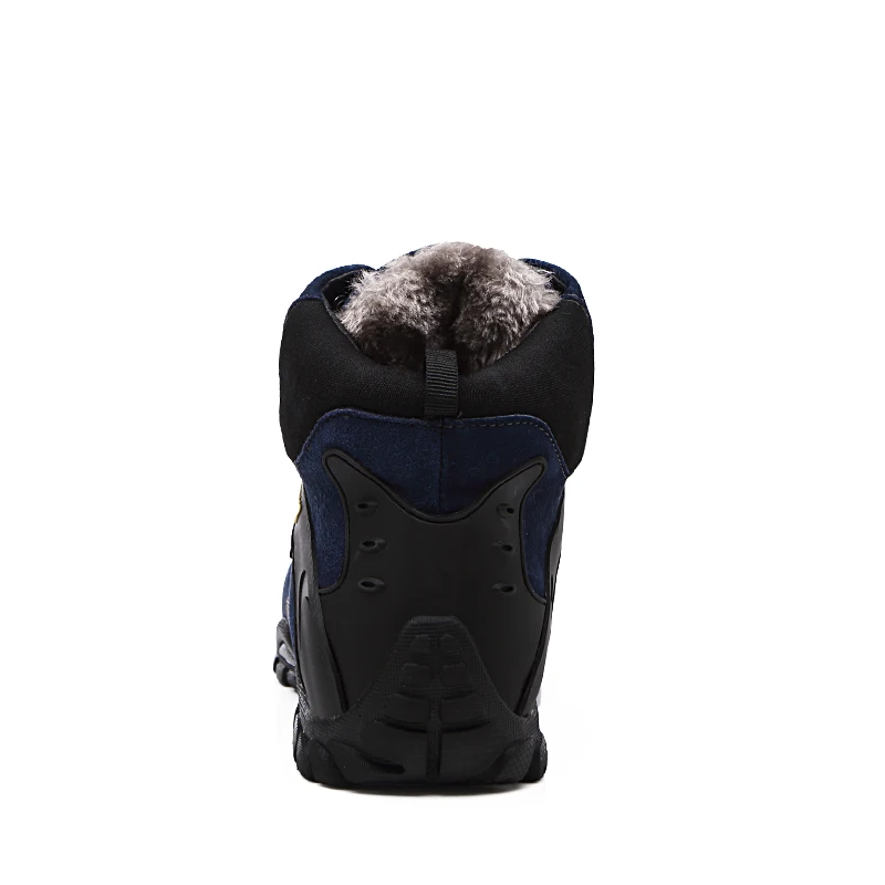 Мужская обувь 2017 года зимние кожаные ботинки с мехом внутри дышащие мужские