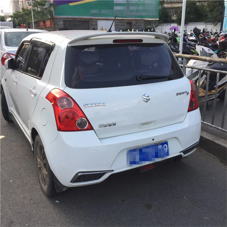 Для Swift спойлер 2008- Suzuki Swift спойлер YCK ABS Пластиковый материал заднее крыло автомобиля Цвет задний спойлер