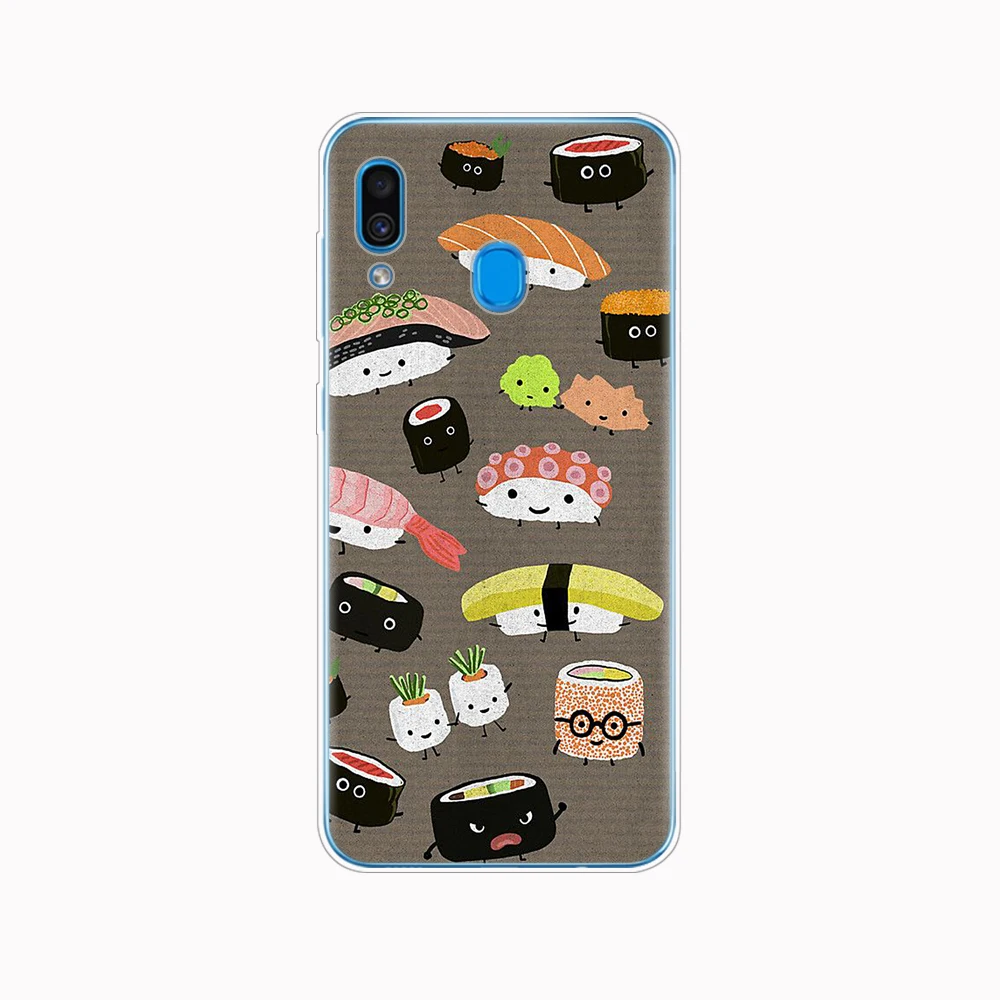 Case For Samsung A50 Galaxy A60 A10 A30 A40 A70 A 50 2019 A9 A7 2018 Japanese cuisine Sushi food | Мобильные телефоны и