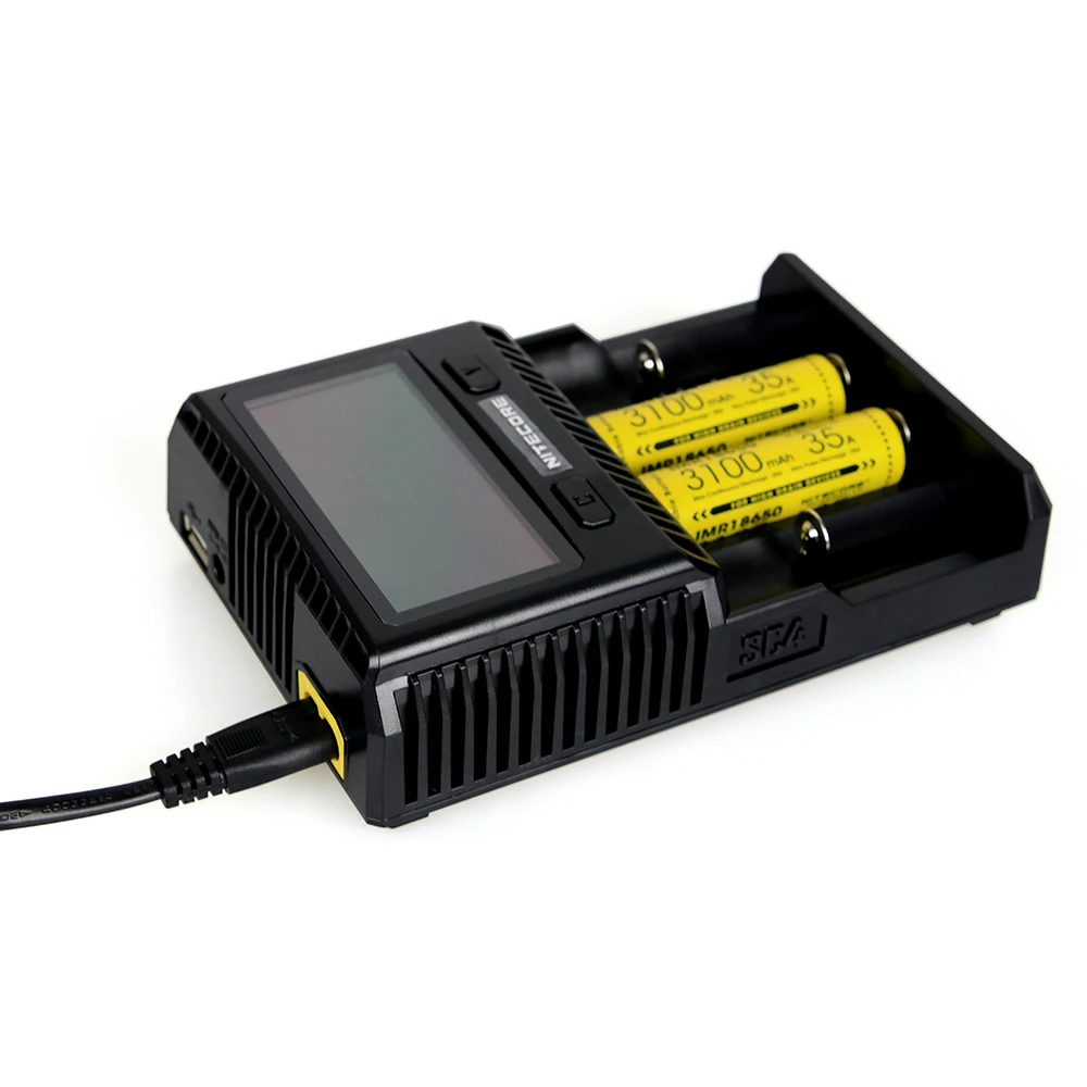 100% Nitecore SC4 превосходное автомобильное зарядное устройство для Li Ion IMR LiFePO4 Ni MH(NiCd)