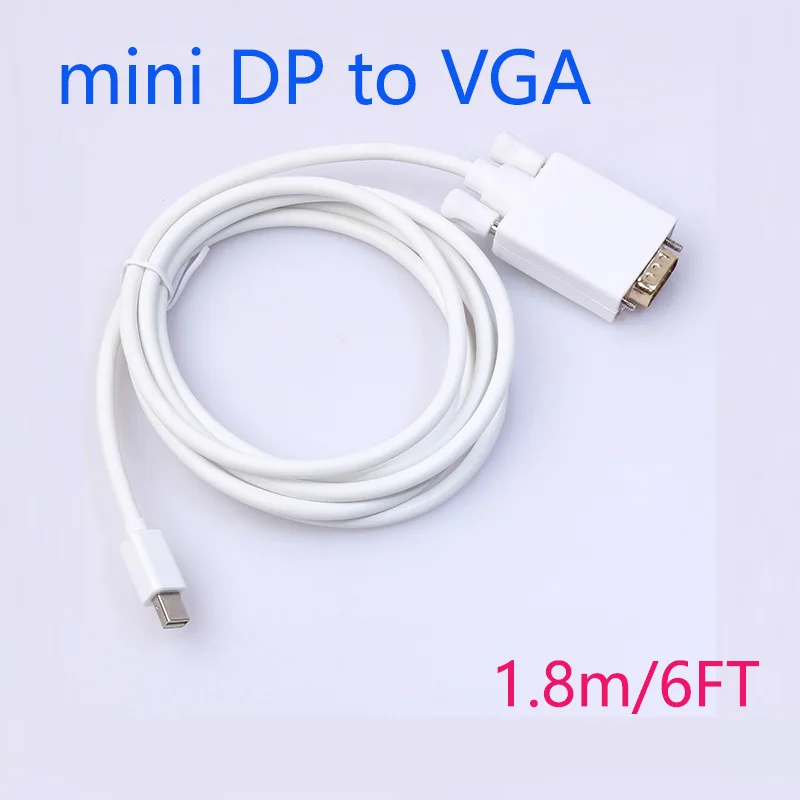 100 шт./лот * интерфейс Thunderbolt мини порт дисплея для vga Mini DP к VGA папа MFI Кабель адаптер