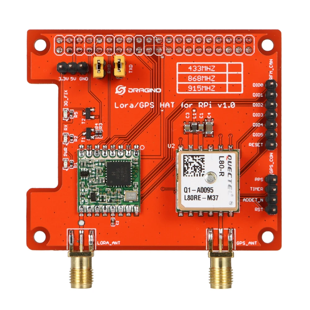 868 МГц для Dragino Lora GPS HAT Плата расширения Raspberry Pi 2 3 Expension беспроводной модуль LoRaWan