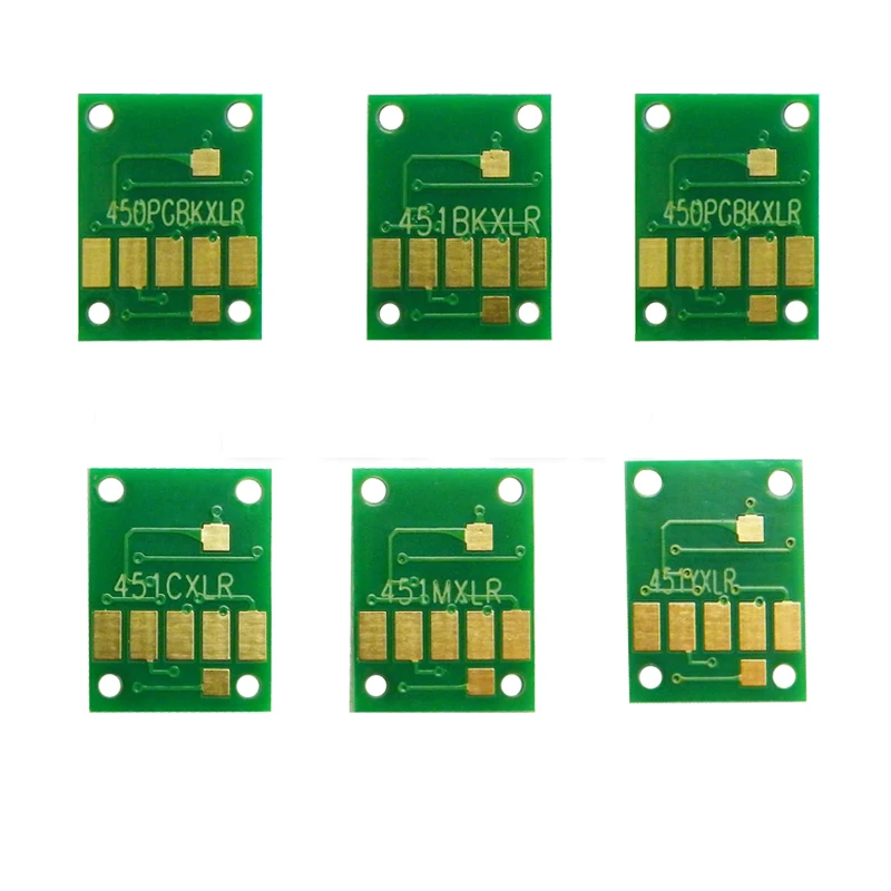 

6 colors PGI-450 CLI-451 Auto Reset ARC chips for Canon PIXMA ip7240 MG5440 MG6340 MG7140 On High Quality