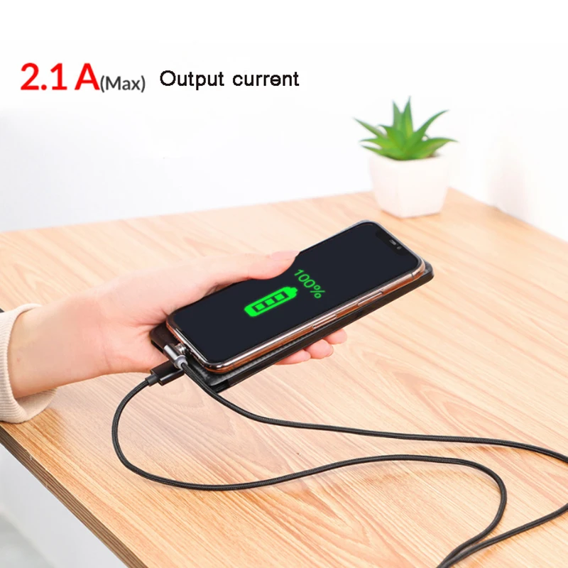 Магнитный кабель Gusima Micro usb type C для iPhone осветительный 1 м 2 2.5A провод быстрого