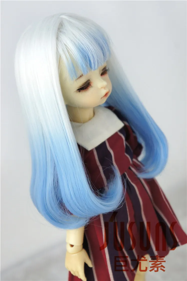 JD493 YOSD красивый термостойкий парик для куклы BJD Longfull Банг кукла волосы в размере 6-7 дюймов Модная Кукла аксессуары