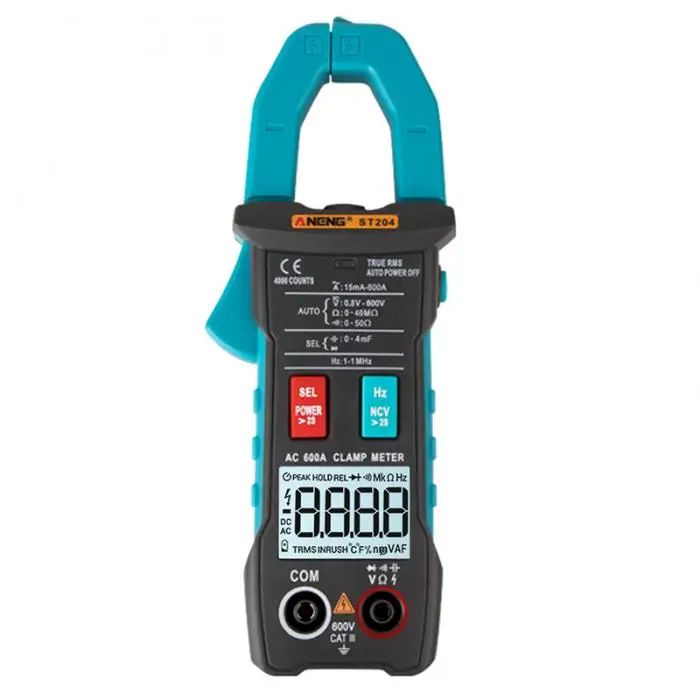 ST204 Ammeter 4000 counts Intelligent Auto Range Digital Clamp Meter AC/DC Current Multimeter Pliers Voltmeter meter HR