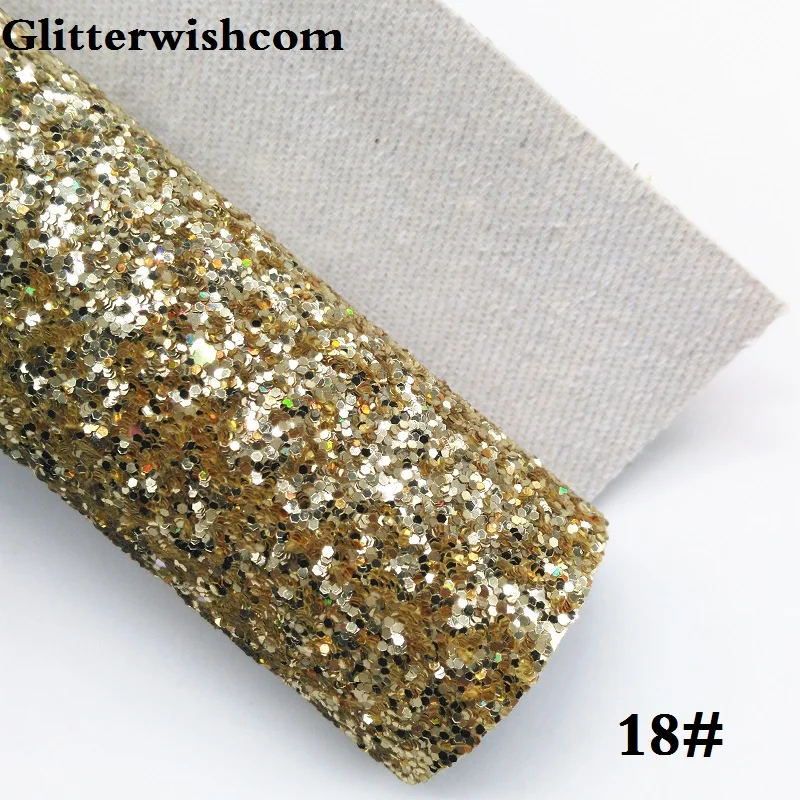 18 Glitterwishcome 21X29 см A4 размер винил для бантов, сверкающий толстый блеск кожа ткань винил для бантов, GM098A - Цвет: 18