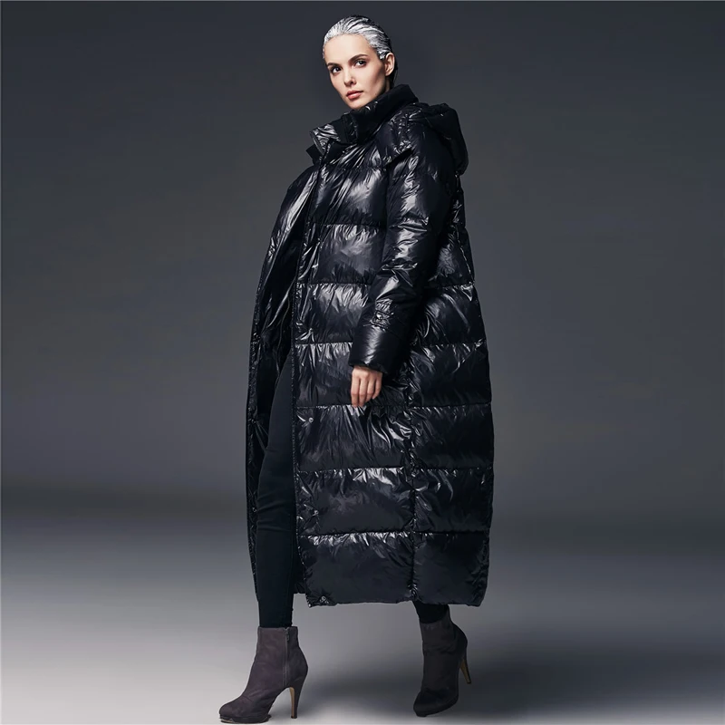 Новинка 2016 европейский длинный брендовый дизайн новая зимняя парка большого