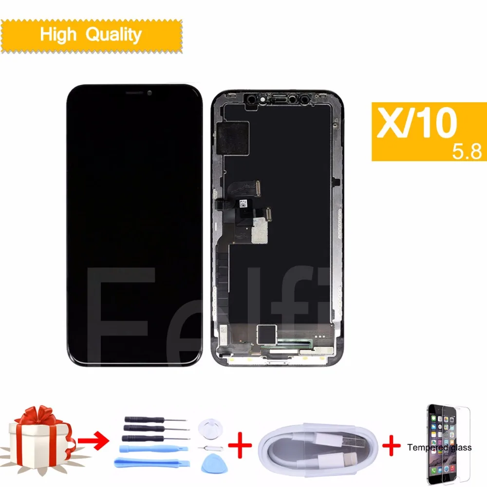 Полный ЖК дисплей для iphone X сменный дигитайзер сенсорного экрана в сборе iPhone 10