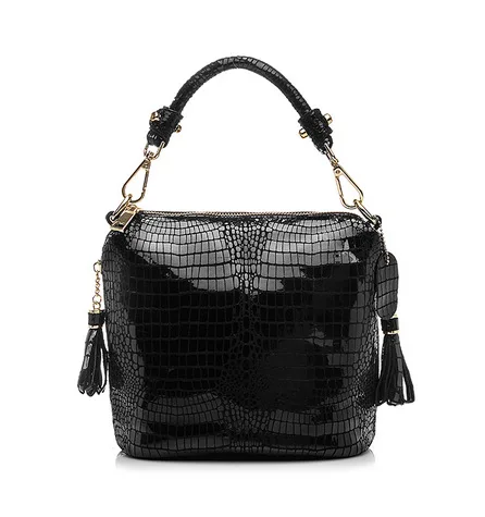 Женская сумка из натуральной кожи со змеиным принтом | Багаж и сумки