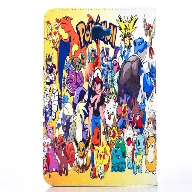 Чехол для samsung Galaxy Tab A 10," T580 T585 T580N чехол Pokemon Go Милый Пикачу чехол для планшета откидная подставка оболочка coque para