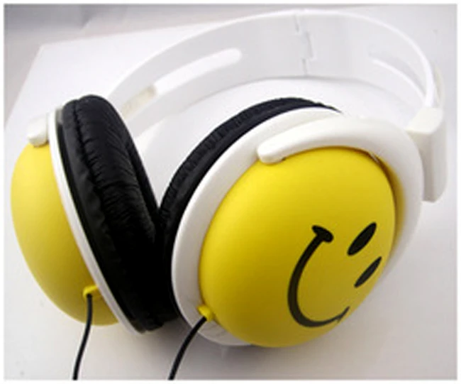 Новая мода и милый стиль улыбка лицо наушники гарнитура для компьютера MP3 psp DJ