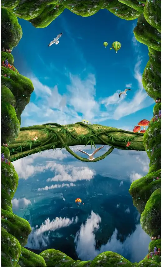 Самоклеящиеся обои из ПВХ 3d для украшения дома деревянная подвеска в виде неба