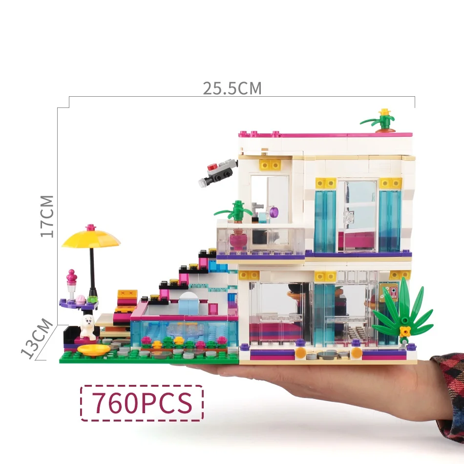 760 шт. Pop Star Livi's House Building Block совместимый с Legoing Friend для девочек фигурки кирпичи