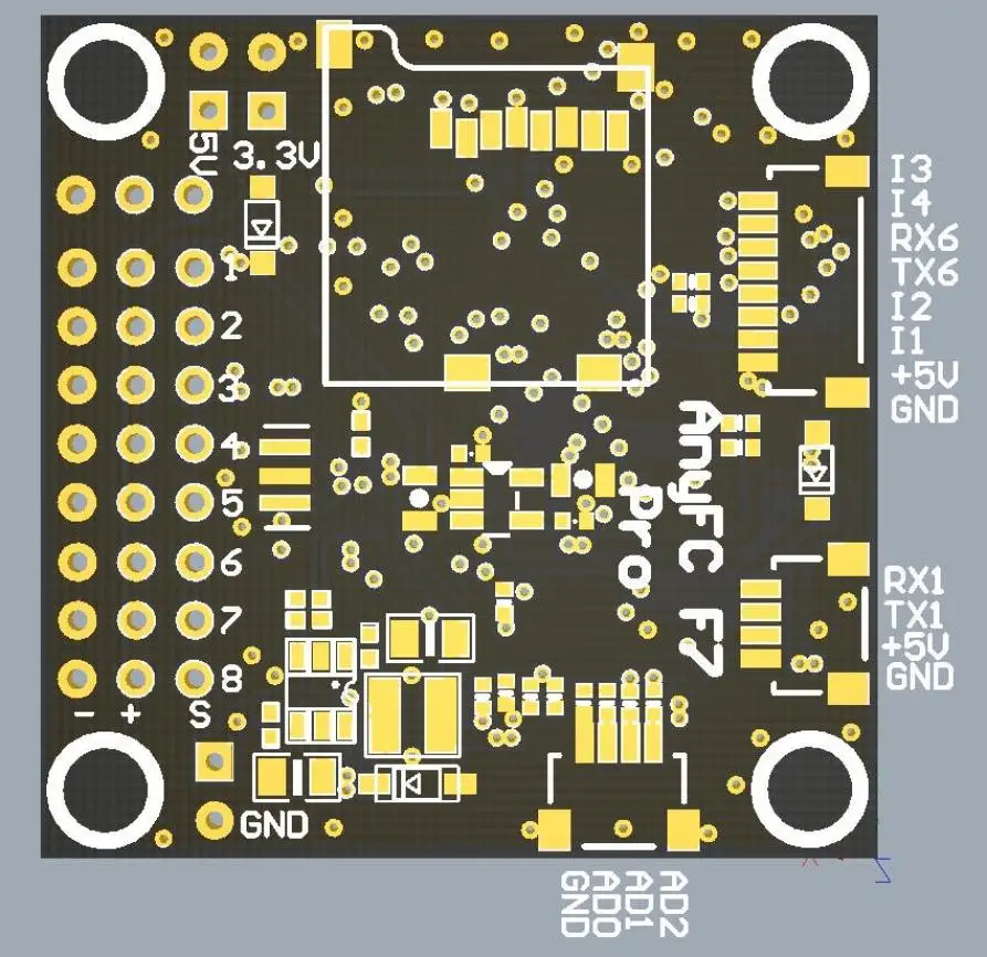 Полетный контроллер STM32F745 MPU6000 F7 30.5X30.5mm поддержка Betaflight для радиоуправляемого