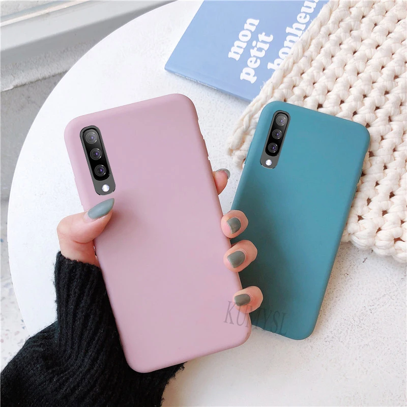 Карамельный цвет мягкий чехол для Samsung Galaxy S8 S9 S10 плюс S10E Примечание 10 8 9 A30 A50 A70 A40 A20e A60 A7 A6 A9 J4 J6 плюс крышка