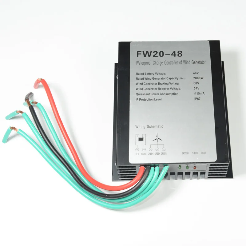 Контроллер зарядного устройства для ветровых турбин переменного тока 48 в 2000 Вт 2
