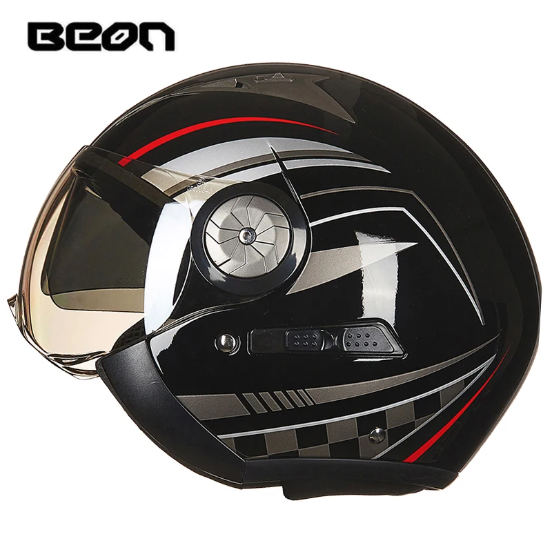 BEON модный мотоциклетный шлем скутер Ретро двойной объектив moto casco B 216|scooter helmet
