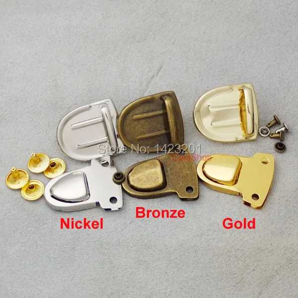 10 шт./лот застежка защелка замок для кожаного чехла сумка Кошелек 3 цвета на выбор