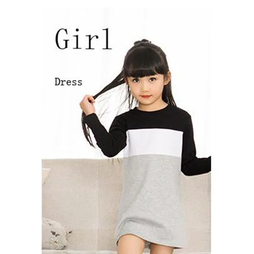 Girl dress Г. летняя полосатая футболка, комплекты платья для мамы и дочки и одинаковые Семейные комплекты для папы и сына для маленьких мальчиков и девочек - Цвет: Girl dress