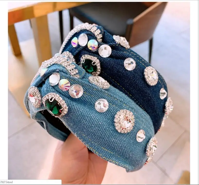 Ободок для волос в стиле ретро с зеленым опаловым кристаллом на цепочке из