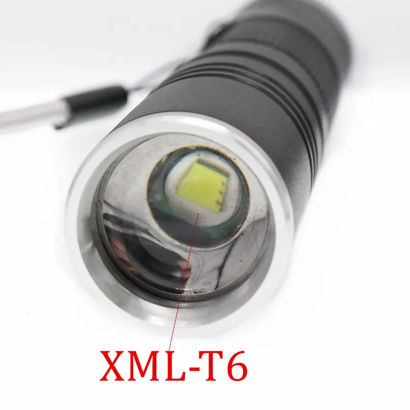3800 люмен, XML-T6, Мини Портативный светодиодный фонарик с зумом, масштабируемый фонарь для ночного туризма, освещение, фонарь для велосипеда с зажимом