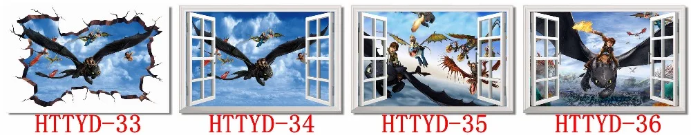 Печать на заказ Настенная роспись Как приручить дракона 3 плакат HTTYD 3D Наклейка на стену Беззубик обои для гостиной наклейки#0866
