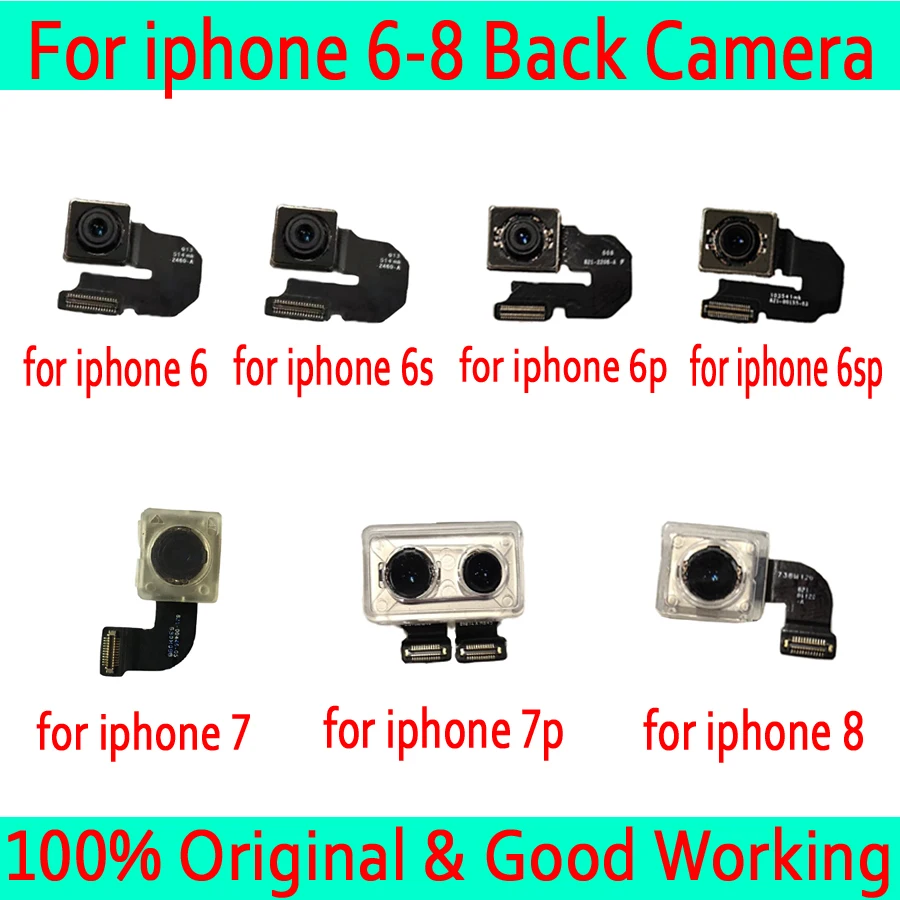 

YMJ Original Camera with Flash Module Sensor Flex Cable for iphone 6 6 Plus 6S 6S Plus 7 7Plus 8 8P X XR XS XS MAX Rear Camera