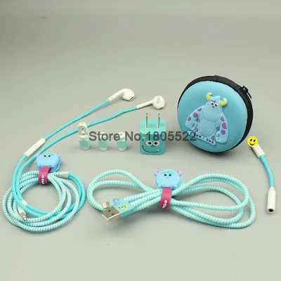 Протектор для кабеля наушников USB наклейки для зарядного устройства спиральный usb-шнур с зарядным устройством для iphone сумка для наушников для iphone 5 5s 6 6s 7 7 плюс устройство для сматывания шнура питания