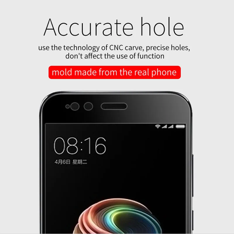 TCICPC Protective Glass For Xiaomi Mi 5X A1 MiA1 9H Full Cover Screen Protector Film Mi5X Tempered | Мобильные телефоны и
