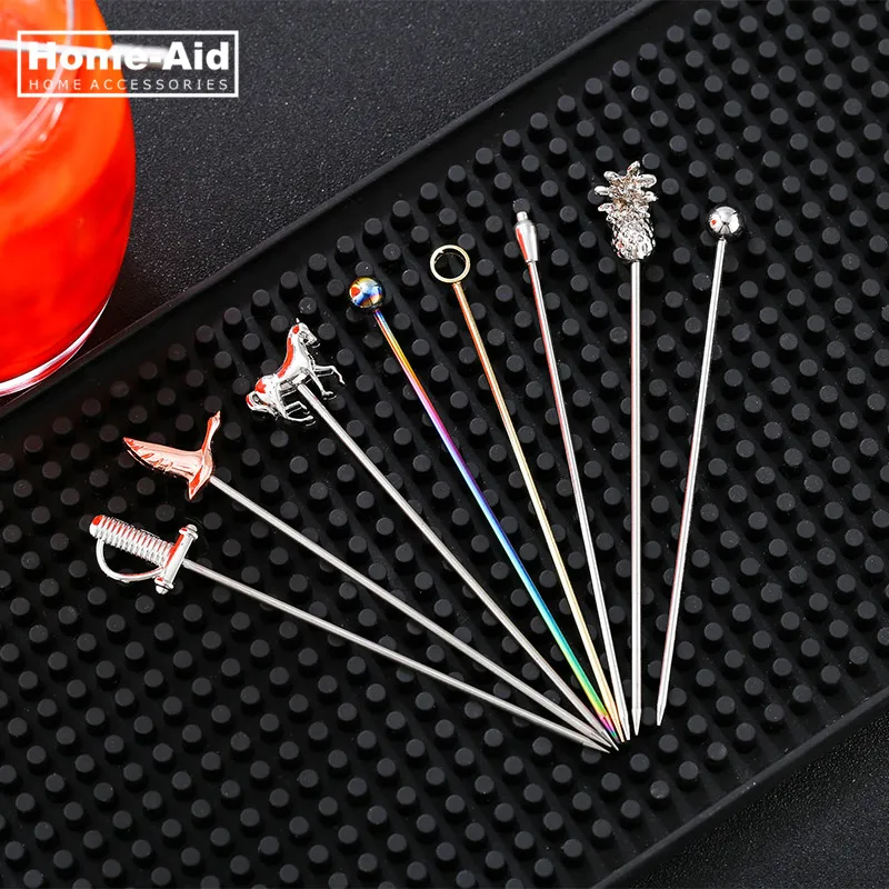 3ps Cocktail Pick Stainless Steel Fruit Sticks Bar Tools Drink Stirring Martini Picks Party Wedding Accessory | Дом и сад