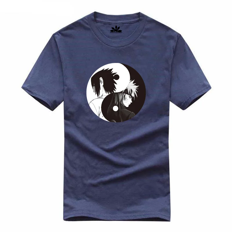 Новинка летняя мультяшная футболка Yin Yang Tai Chi Мужская из 100% хлопка с коротким